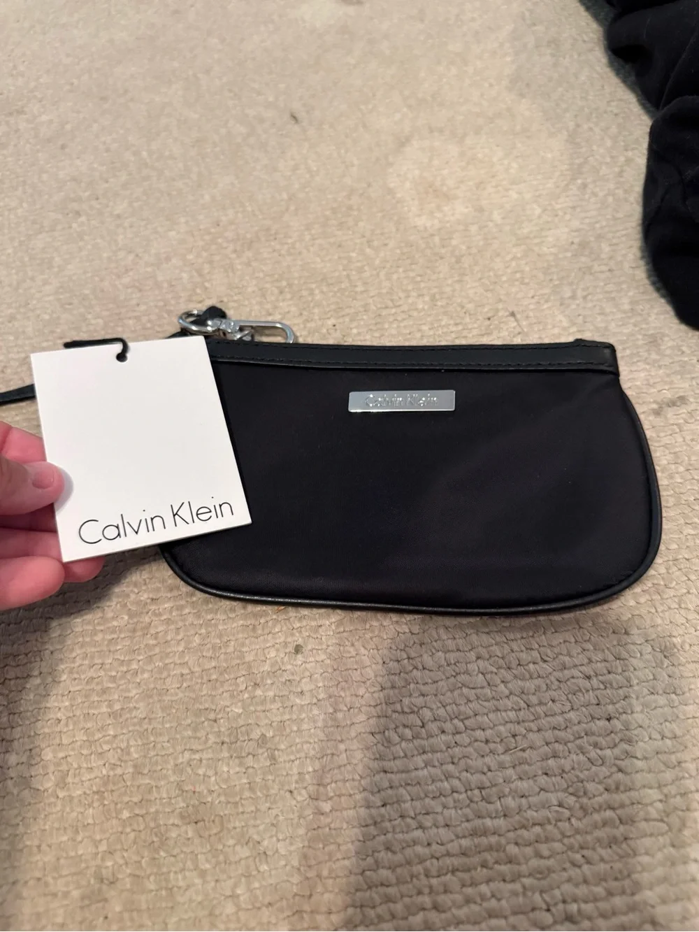 Calvin Klein Black womens Wristlet Pouch